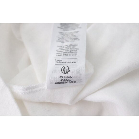 Saint James Womens 10 White Vintage Round Neck T Shirt Short Sleeve 100% Cotton - Picture 7 of 7